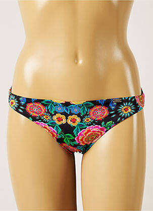 Bas de maillot de bain imprimé fleurs culotte noir BANANA MOON femme