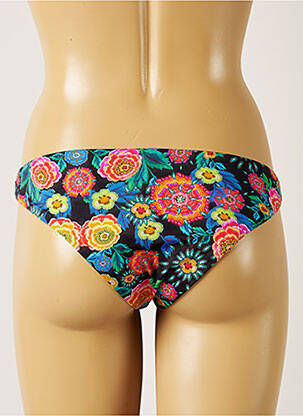 Bas de maillot de bain imprimé fleurs culotte noir BANANA MOON femme