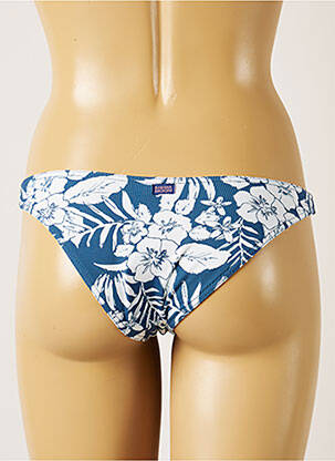 Bas de maillot de bain imprimé fleurs culotte bleu BANANA MOON femme