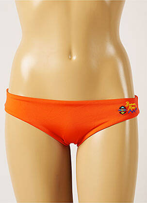 Bas de maillot de bain tissage satiné bikini orange BANANA MOON femme