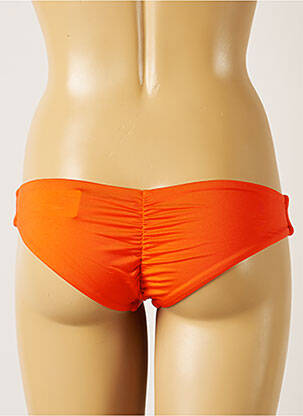 Bas de maillot de bain tissage satiné bikini orange BANANA MOON femme