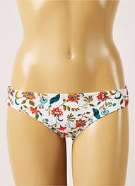 Bas de maillot de bain imprimé fleurs bikini blanc BANANA MOON femme