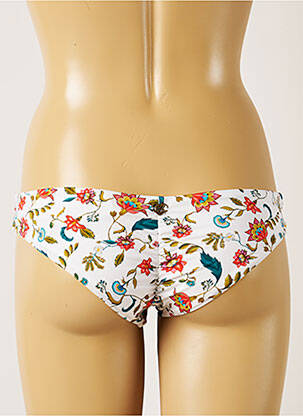Bas de maillot de bain imprimé fleurs bikini blanc BANANA MOON femme