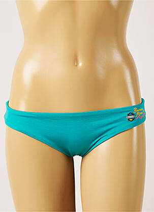 Bas de maillot de bain tissage satiné bikini bleu BANANA MOON femme