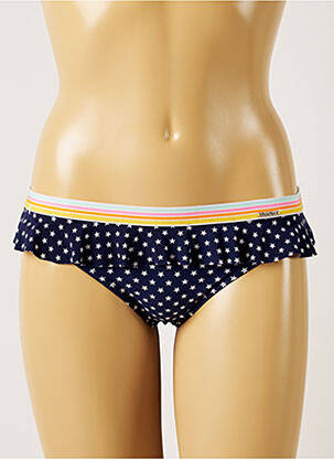 Bas de maillot de bain imprimé fantaisie culotte bleu BANANA MOON femme