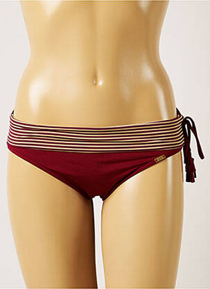 Bas de maillot de bain tissage satiné culotte rouge BANANA MOON femme