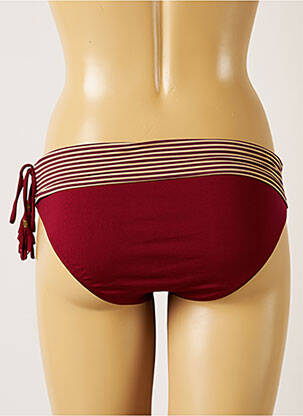 Bas de maillot de bain tissage satiné culotte rouge BANANA MOON femme