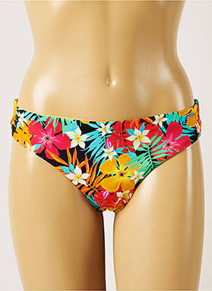Bas de maillot de bain imprimé fleurs culotte noir BANANA MOON femme
