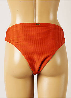 Bas de maillot de bain tissage texturé culotte marron BANANA MOON femme
