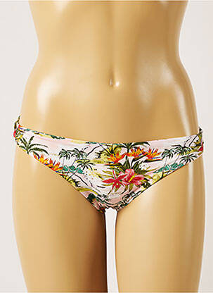 Bas de maillot de bain imprimé fleurs culotte blanc BANANA MOON femme