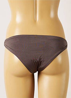 Bas de maillot de bain tissage satiné culotte marron BANANA MOON femme