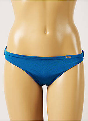 Bas de maillot de bain tissage satiné culotte bleu BANANA MOON femme