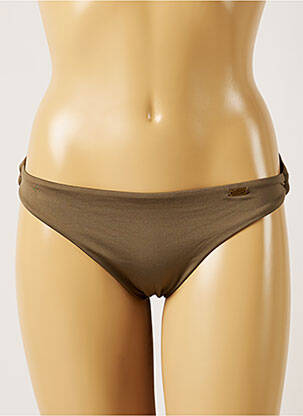 Bas de maillot de bain tissage satiné culotte vert BANANA MOON femme