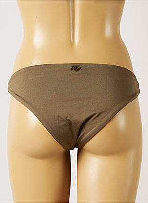Bas de maillot de bain tissage satiné culotte vert BANANA MOON femme