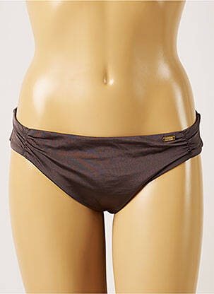 Bas de maillot de bain tissage satiné bikini gris BANANA MOON femme