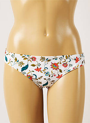 Bas de maillot de bain imprimé fleurs bikini blanc BANANA MOON femme