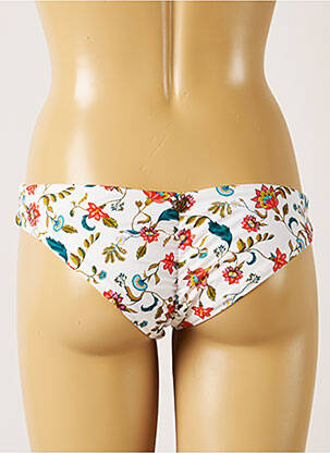 Bas de maillot de bain imprimé fleurs bikini blanc BANANA MOON femme