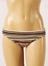 Bas de maillot de bain imprimé rayures culotte marron BANANA MOON femme