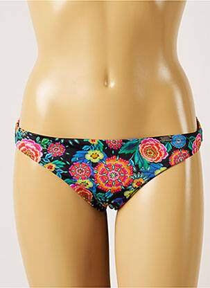 Bas de maillot de bain imprimé fleurs culotte noir BANANA MOON femme