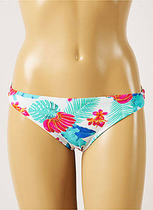 Bas de maillot de bain imprimé tie and dye culotte blanc BANANA MOON femme
