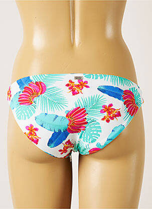 Bas de maillot de bain imprimé tie and dye culotte blanc BANANA MOON femme
