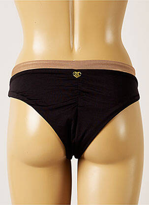 Bas de maillot de bain tissage satiné bikini noir BANANA MOON femme