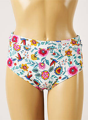 Bas de maillot de bain imprimé fleurs bikini blanc BANANA MOON femme