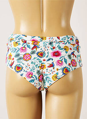 Bas de maillot de bain imprimé fleurs bikini blanc BANANA MOON femme