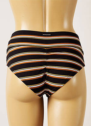 Bas de maillot de bain imprimé rayures bikini noir BANANA MOON femme