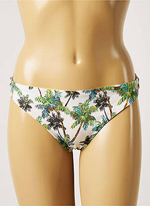 Bas de maillot de bain imprimé tie and dye culotte beige BANANA MOON femme