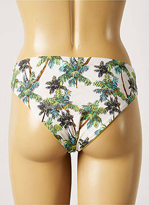 Bas de maillot de bain imprimé tie and dye culotte beige BANANA MOON femme
