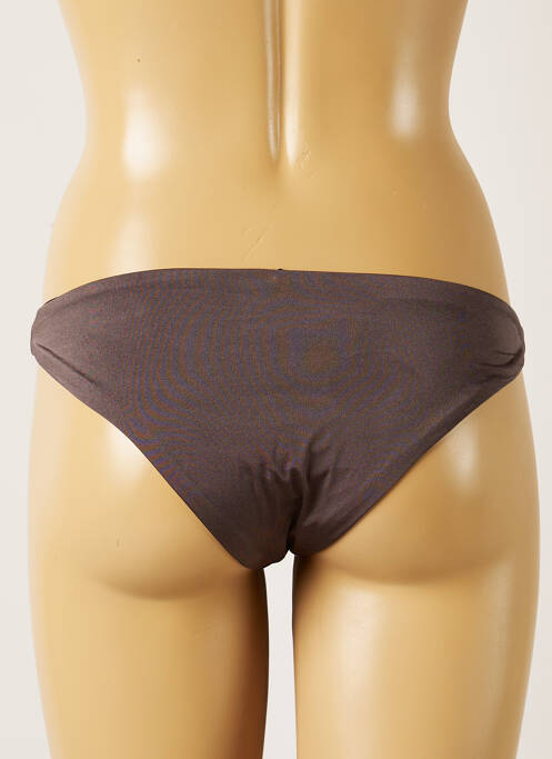 Bas de maillot de bain tissage satiné culotte marron BANANA MOON femme