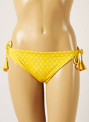 Bas de maillot de bain fermeture liens à nouer bikini jaune BANANA MOON femme