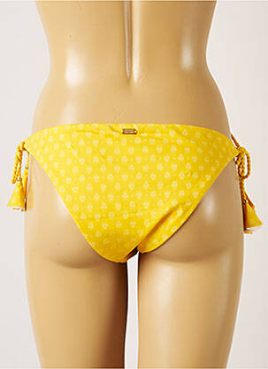 Bas de maillot de bain fermeture liens à nouer bikini jaune BANANA MOON femme