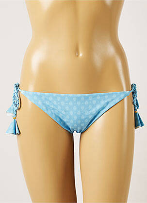 Bas de maillot de bain fermeture liens à nouer bikini bleu BANANA MOON femme