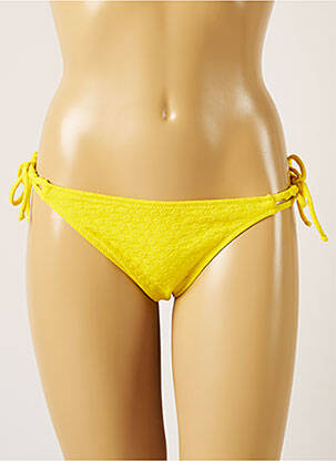 Bas de maillot de bain fermeture liens à nouer bikini jaune BANANA MOON femme