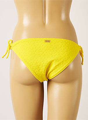 Bas de maillot de bain tissage texturé bikini jaune BANANA MOON femme