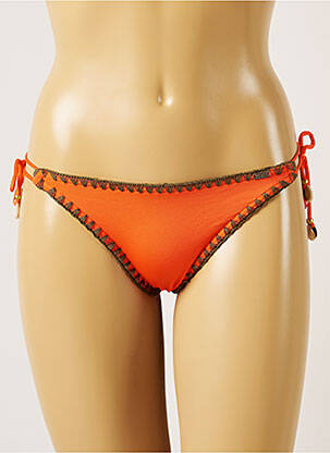 Bas de maillot de bain fermeture liens à nouer bikini orange BANANA MOON femme