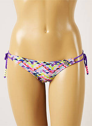 Bas de maillot de bain fermeture liens à nouer bikini bleu BANANA MOON femme