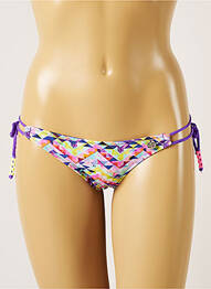 Bas de maillot de bain fermeture liens à nouer bikini bleu BANANA MOON femme