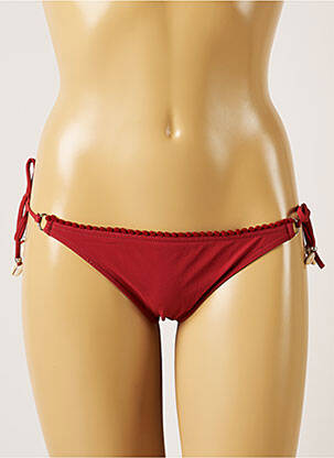 Bas de maillot de bain fermeture liens à nouer bikini rouge BANANA MOON femme