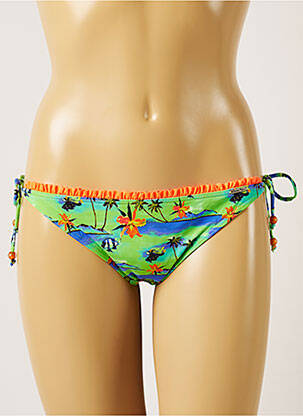 Bas de maillot de bain imprimé tie and dye bikini vert BANANA MOON femme