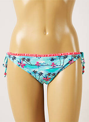 Bas de maillot de bain imprimé tie and dye bikini bleu BANANA MOON femme