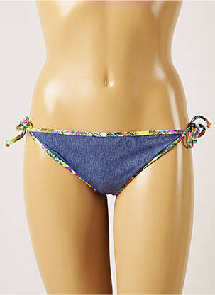 Bas de maillot de bain fermeture liens à nouer bikini bleu BANANA MOON femme