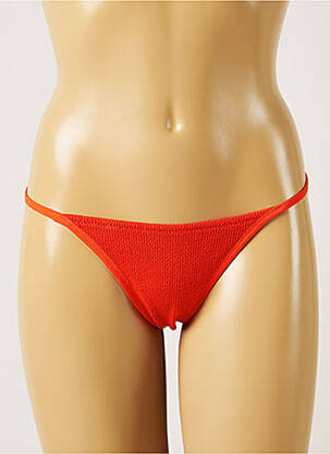 Bas de maillot de bain tissage texturé bikini rouge BANANA MOON femme
