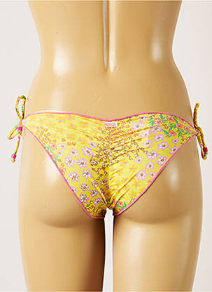 Bas de maillot de bain imprimé fleurs bikini jaune BANANA MOON femme