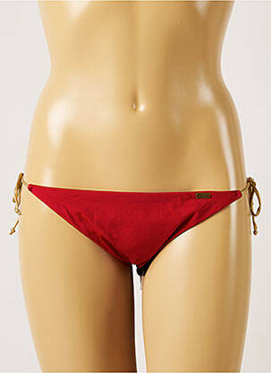 Bas de maillot de bain tissage satiné bikini rouge BANANA MOON femme