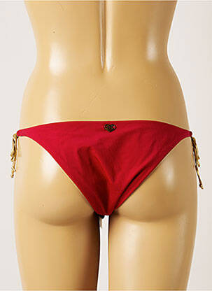 Bas de maillot de bain tissage satiné bikini rouge BANANA MOON femme