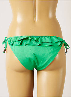 Bas de maillot de bain tissage satiné bikini vert BANANA MOON femme