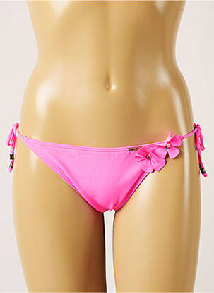 Bas de maillot de bain fermeture liens à nouer bikini rose BANANA MOON femme